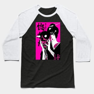 fashion girl with oni mask Baseball T-Shirt